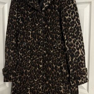 Merona Leopard Print Trench Coat